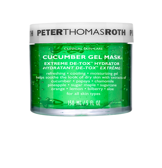 Cucumber Gel Mask Extreme De-Tox Hydrator - Гелева маска для обличчя для інтенсивного детоксу та зволоження з екстрактом огірка Peter Thomas Roth