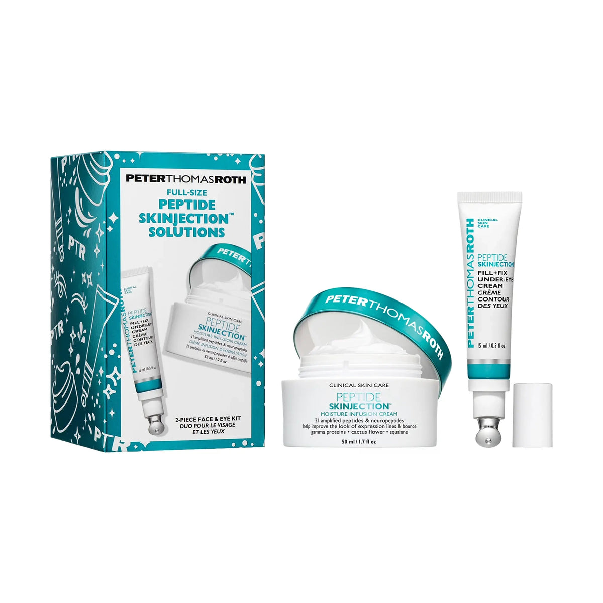 Full-Size Peptide Skinjection™ 2-Piece Kit Face & Eye Kit - Набір для інтенсивного зволоження та боротьби зі зморшками Peter Thomas Roth