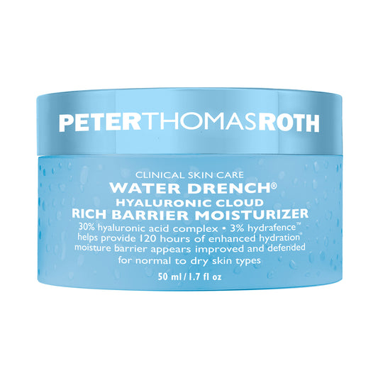 Water Drench® Hyaluronic Cloud Rich Barrier Moisturizer  - Збагачений зволожуючий крем для обличчя для відновлення бар'єру шкіри Peter Thomas Roth