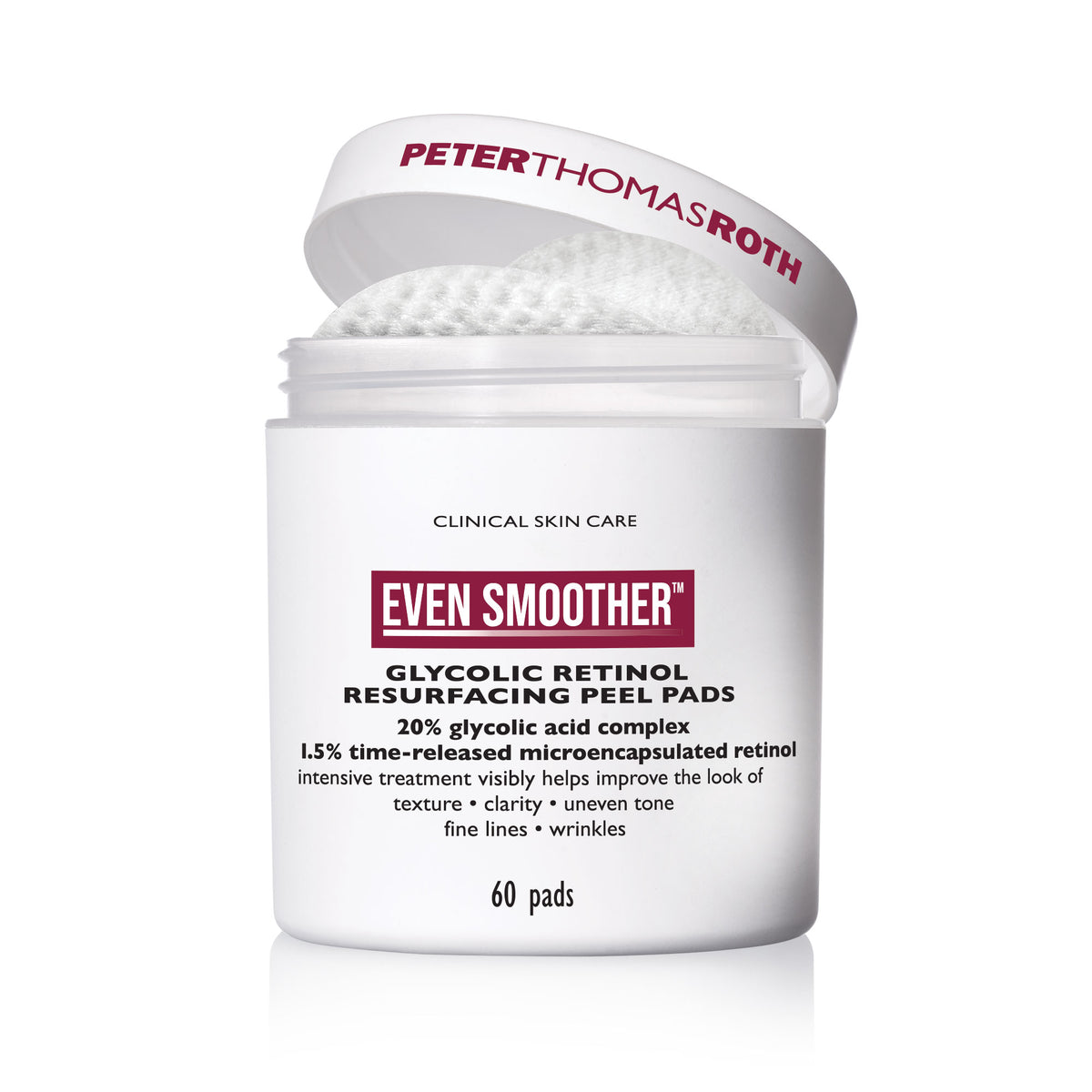 Even Smoother™ Glycolic Retinol Resurfacing Peel Pads - Відновлюючі диски для обличчя з ретинолом та гліколевою кислотою Peter Thomas Roth