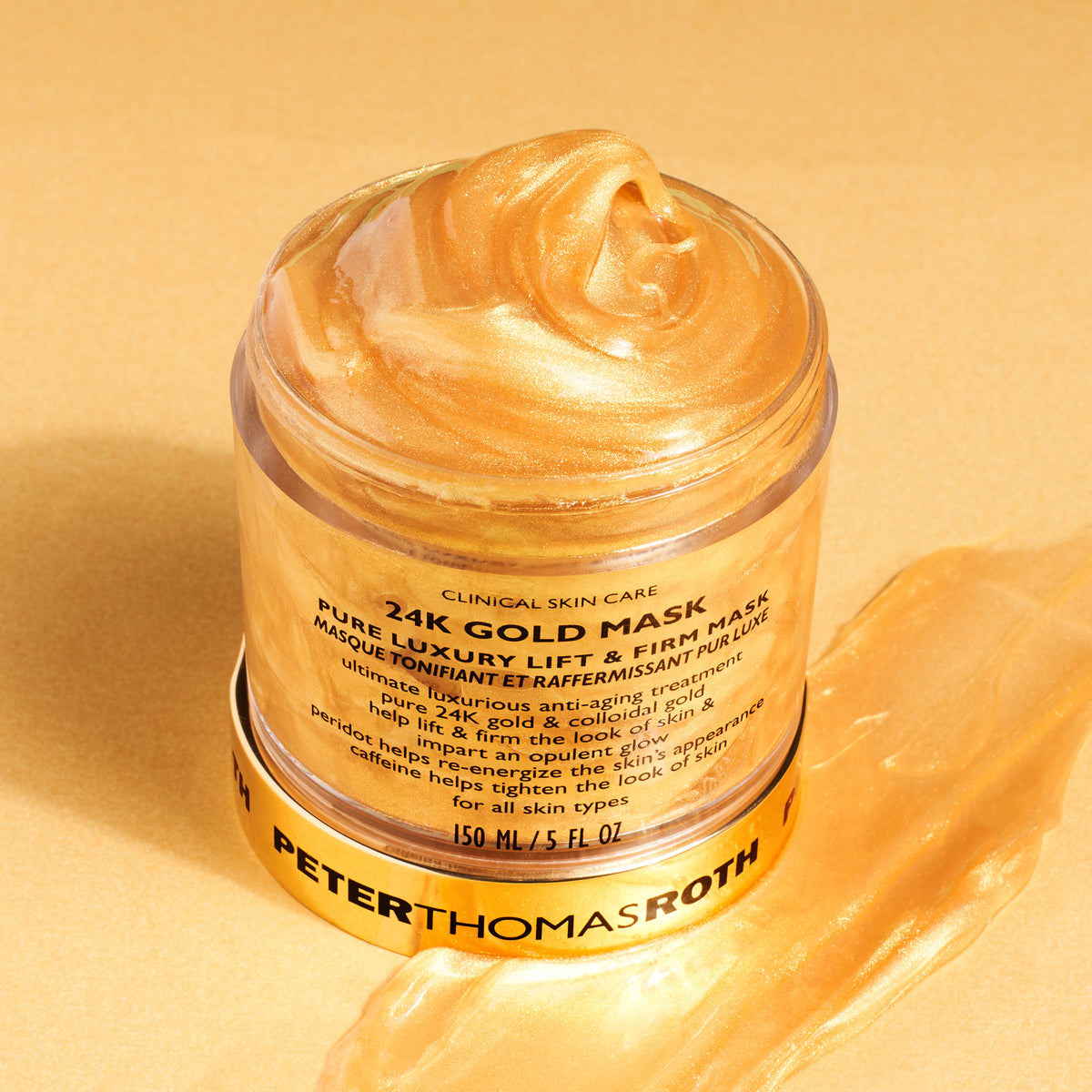 24K Gold Mask Pure Luxury Lift and Firm - Маска для обличчя з 24-каратним золотом для ліфтингу та зміцнення шкіри Peter Thomas Roth