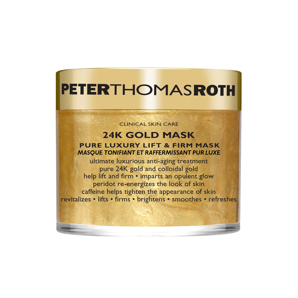24K Gold Mask Pure Luxury Lift and Firm - Маска для обличчя з 24-каратним золотом для ліфтингу та зміцнення шкіри Peter Thomas Roth