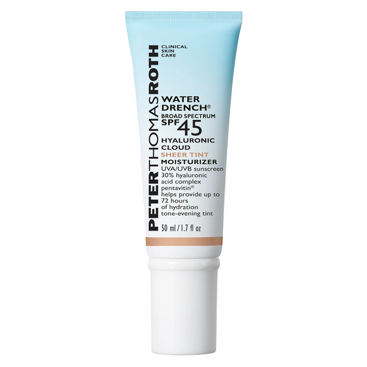 Water Drench Broad Spectrum SPF 45 Hyaluronic Cloud Sheer Tint Moisturizer - Зволожуючий сонцезахисний тінт із SPF 45 Peter Thomas Roth