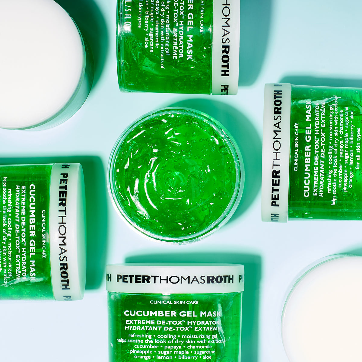 Cucumber Gel Mask Extreme De-Tox Hydrator - Гелева маска для обличчя для інтенсивного детоксу та зволоження з екстрактом огірка Peter Thomas Roth