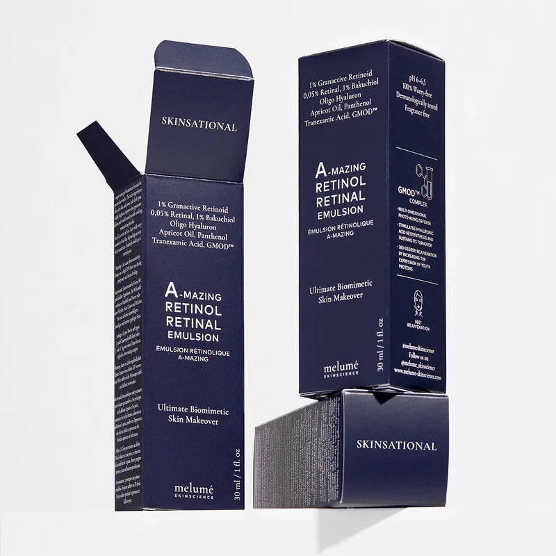 A-mazing Retinol Retinal Emulsion - Нічна мікроемульсія з ретиноїдом і ретиналем Melume