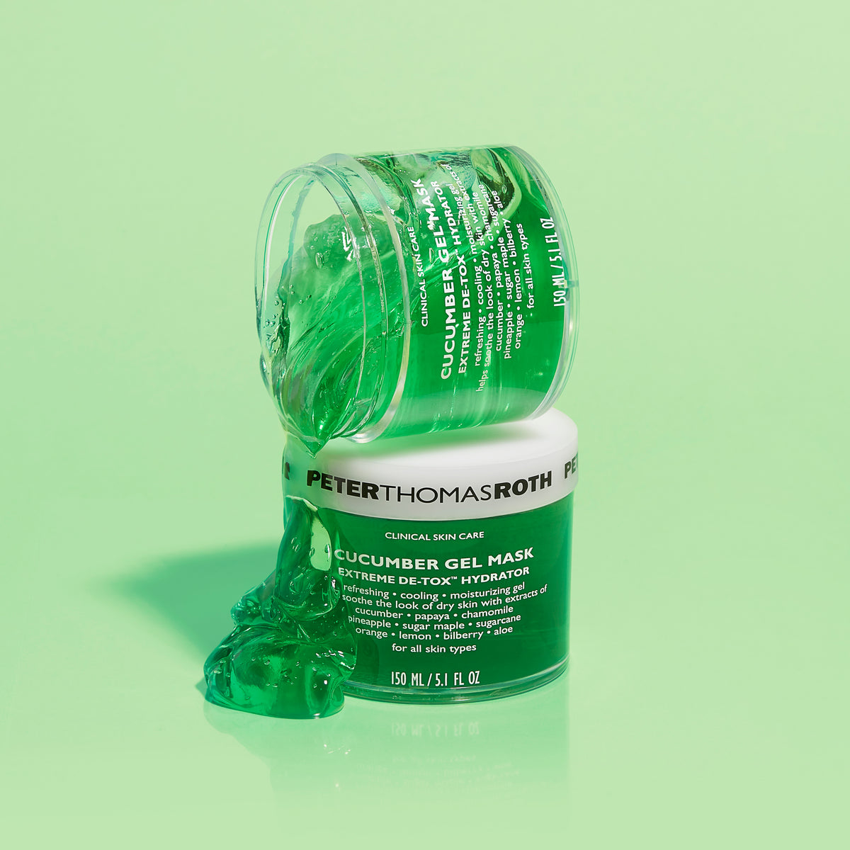 Cucumber Gel Mask Extreme De-Tox Hydrator - Гелева маска для обличчя для інтенсивного детоксу та зволоження з екстрактом огірка Peter Thomas Roth