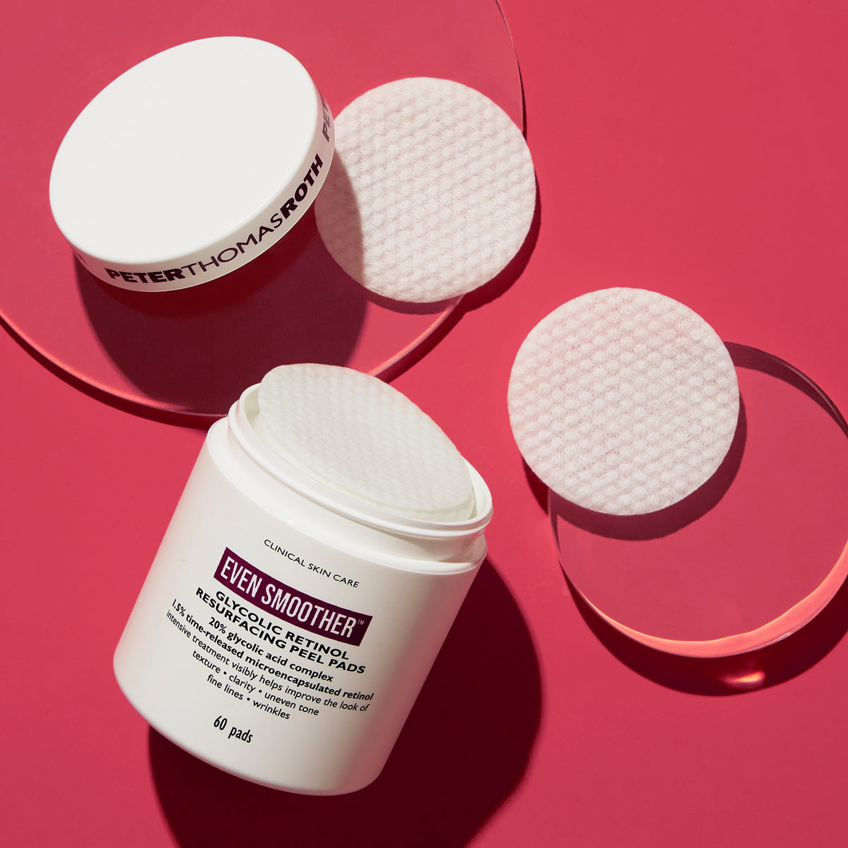 Even Smoother™ Glycolic Retinol Resurfacing Peel Pads - Відновлюючі диски для обличчя з ретинолом та гліколевою кислотою Peter Thomas Roth