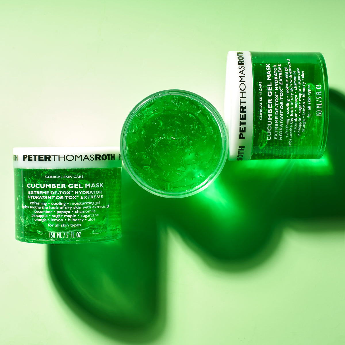 Cucumber Gel Mask Extreme De-Tox Hydrator - Гелева маска для обличчя для інтенсивного детоксу та зволоження з екстрактом огірка Peter Thomas Roth