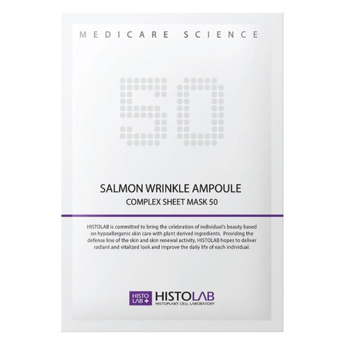 SALMON WRINKLE AMPOULE COMPLEX SHEET MASK/ Маска на нетканній  основі «проти зморшок 50»